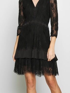 Diane von Furstenberg Adina Black Lace Dress